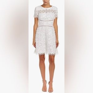 Elie Tahari White Adina Dress Size 10